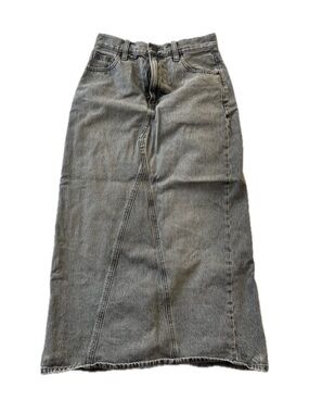 ✰ Uniqlo Gray Denim Maxi Skirt ✰